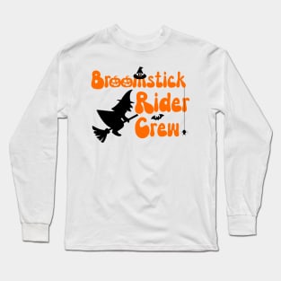 halloween broomstick rider crew Long Sleeve T-Shirt